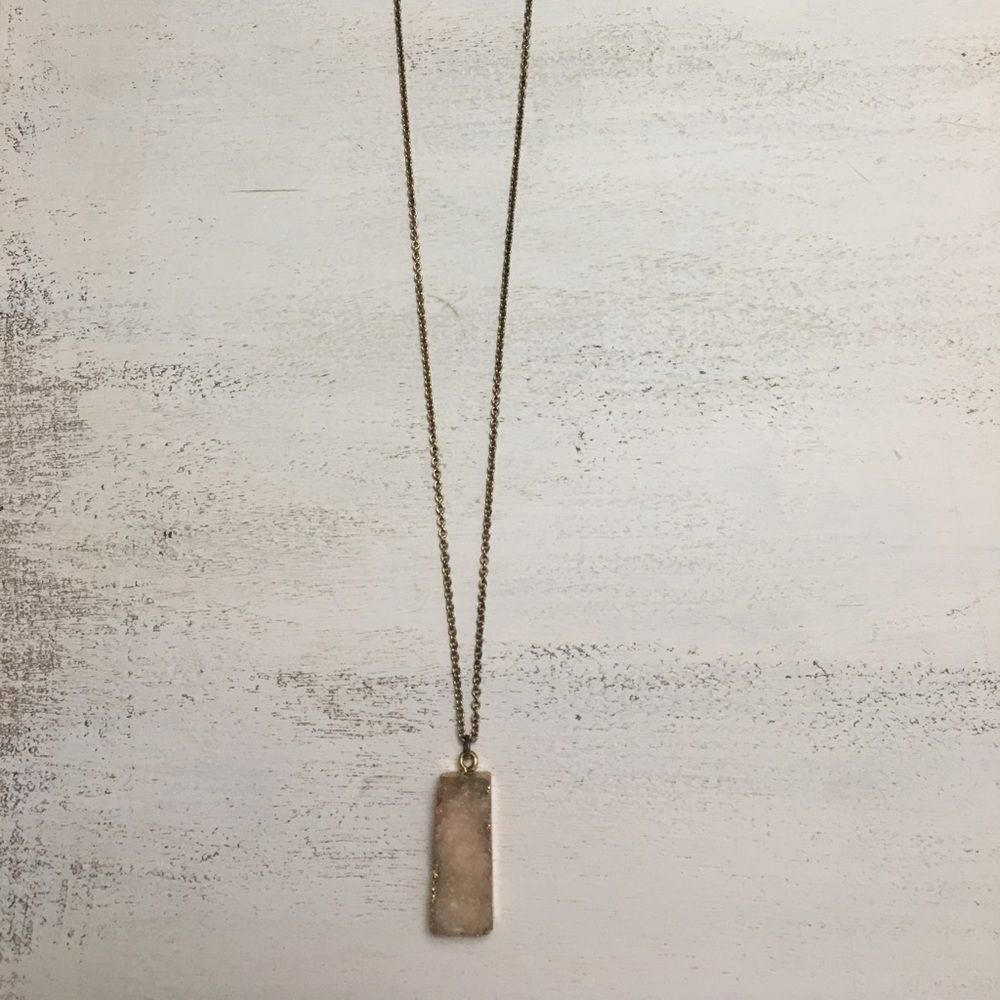 Blush Pink Stone Necklace